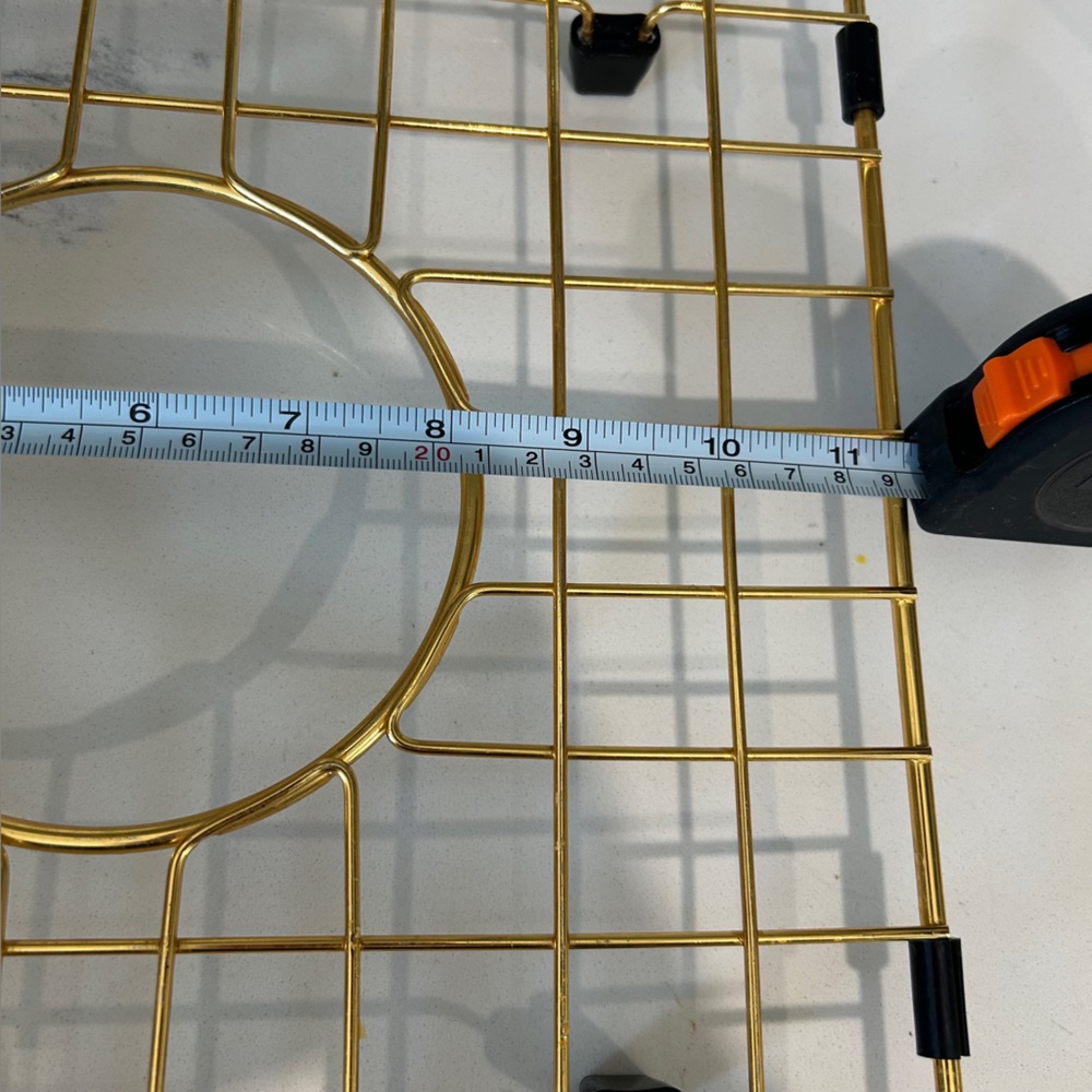 Kitchen Sink Bottom Two Grids, Racks, Protector Matte Gold - Picture 3 of 8